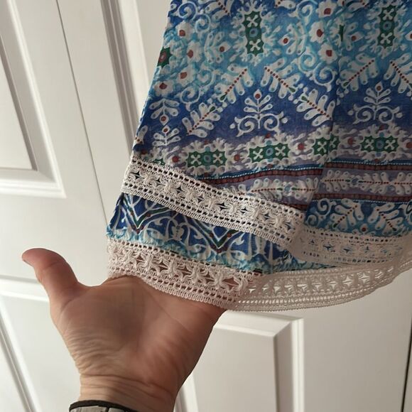 True Destinations Resort Wear Blue Swim Cover Up Tunic XS India - Picture 3 of 4